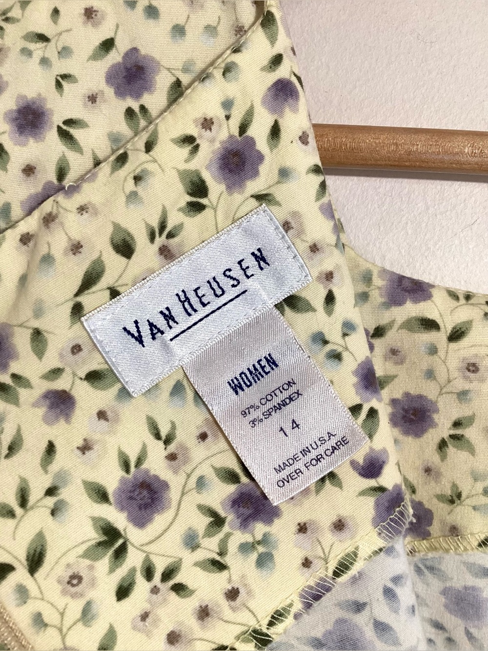 Vtg 90s Microfloral Sleeveless Midi Dress Sz 14 - Picture 12 of 15
